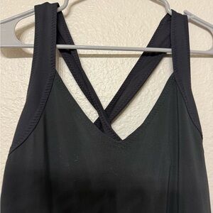 Black Cross-Back Tank Top
